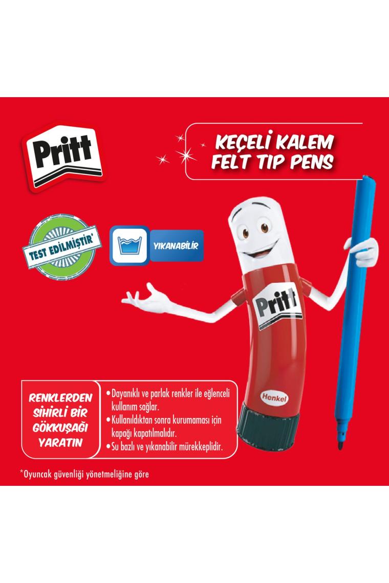 Pritt Keçeli Boya Kalemi 12 Renk