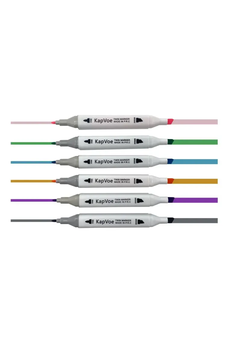 Kapvoe 36’lı Çift Uçlu Touch Marker Art Tasarım Kurecolor Twin Marker Kalem Seti Taşınabilir Çanta