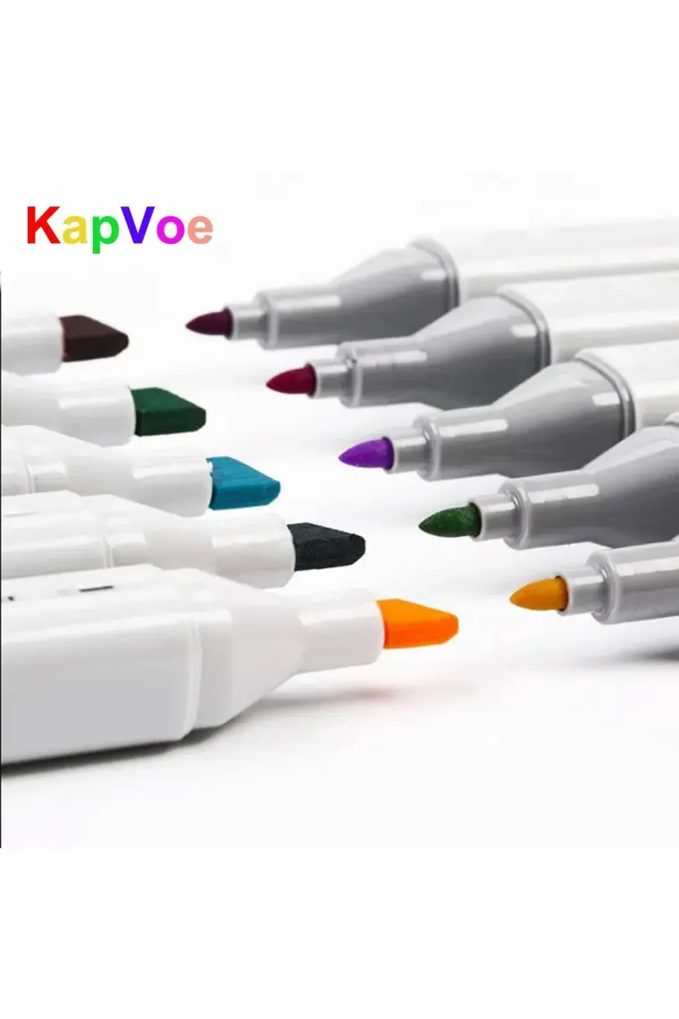 Kapvoe 36’lı Çift Uçlu Touch Marker Art Tasarım Kurecolor Twin Marker Kalem Seti Taşınabilir Çanta