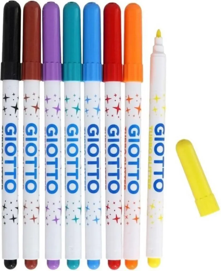 Giotto Simli Keçeli Kalem Turbo Glitter 8'li 425800