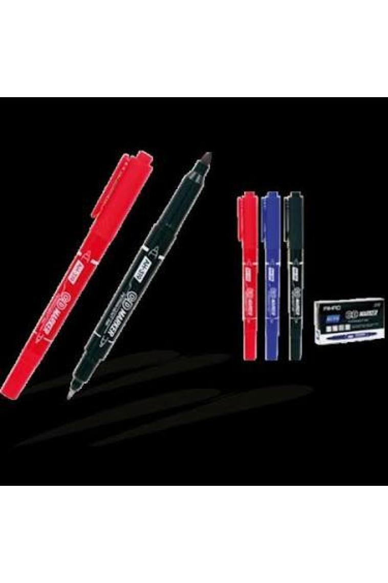 Aihao AH-319 Çift Taraflı CD Permanent Kalemi Renk - Siyah 12 Li