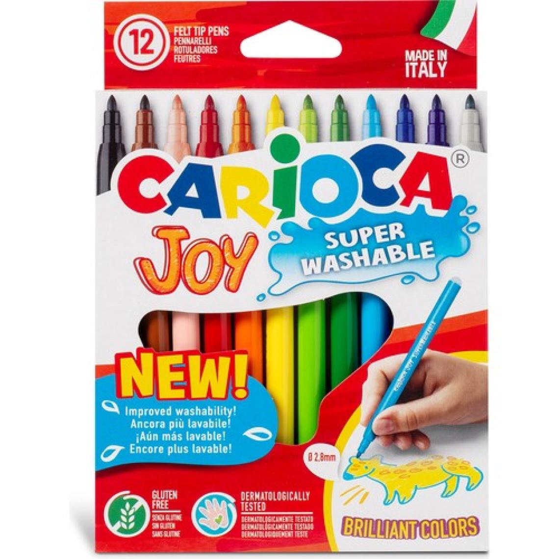 Carioca 12'li Joy Süper Yıkanabilir Keçeli Boya Kalemi / 40614