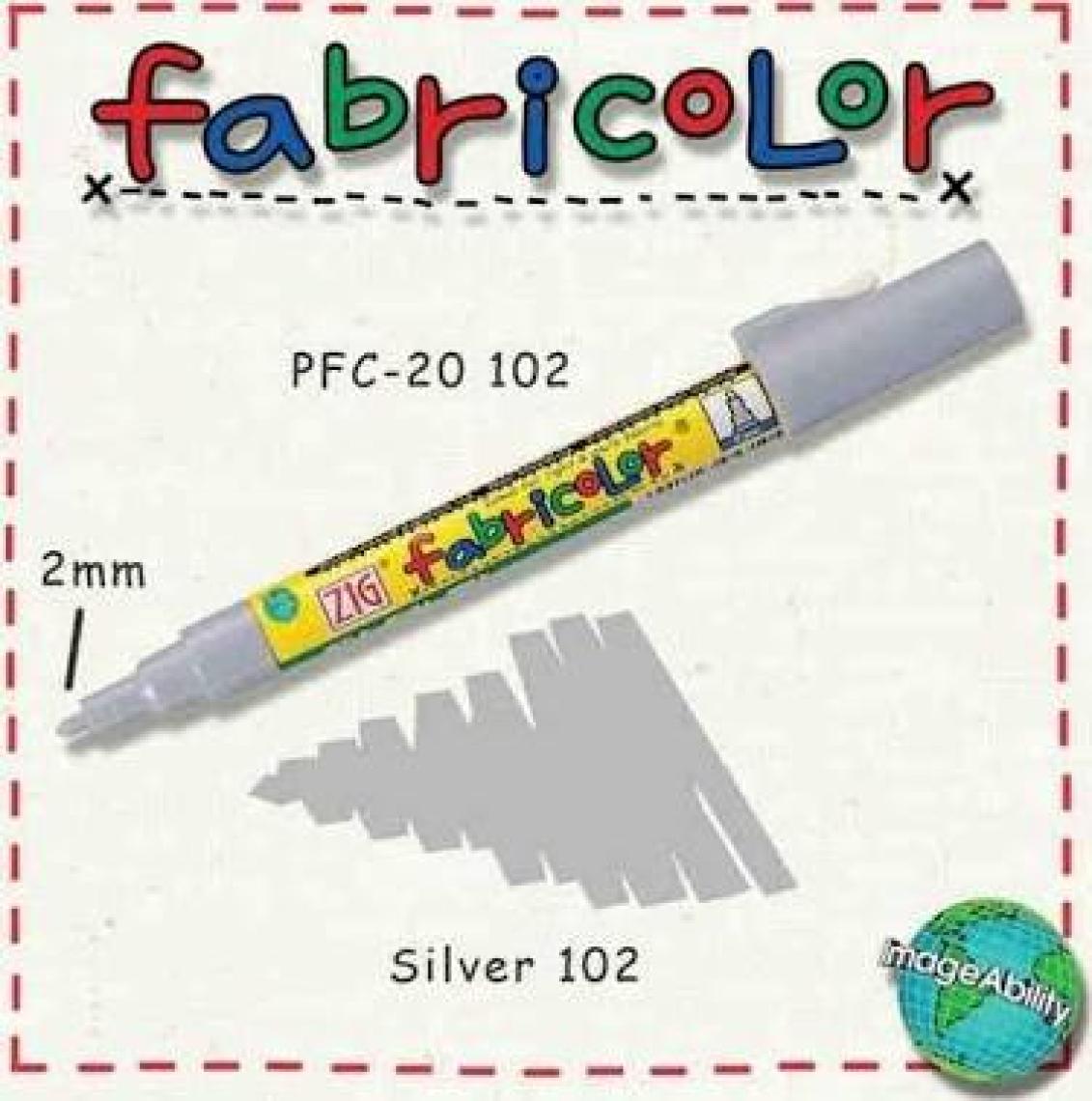 Zig Fabricolor Örtücü Tekstil Kumaş Boyama Kalemi Gümüş