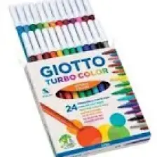 Giotto 24 Parça Karışık Renk Keçeli Kalem Seti, 0.8 mm Uç Kalınlığı, Desensiz