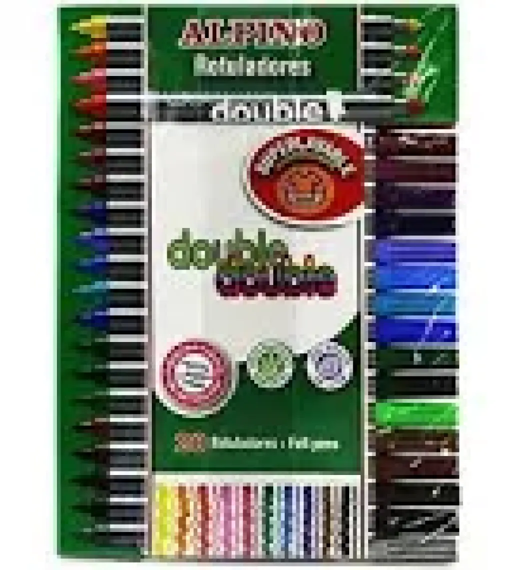 Alpino Keçeli Kalem Çift Uçlu 20 Renk