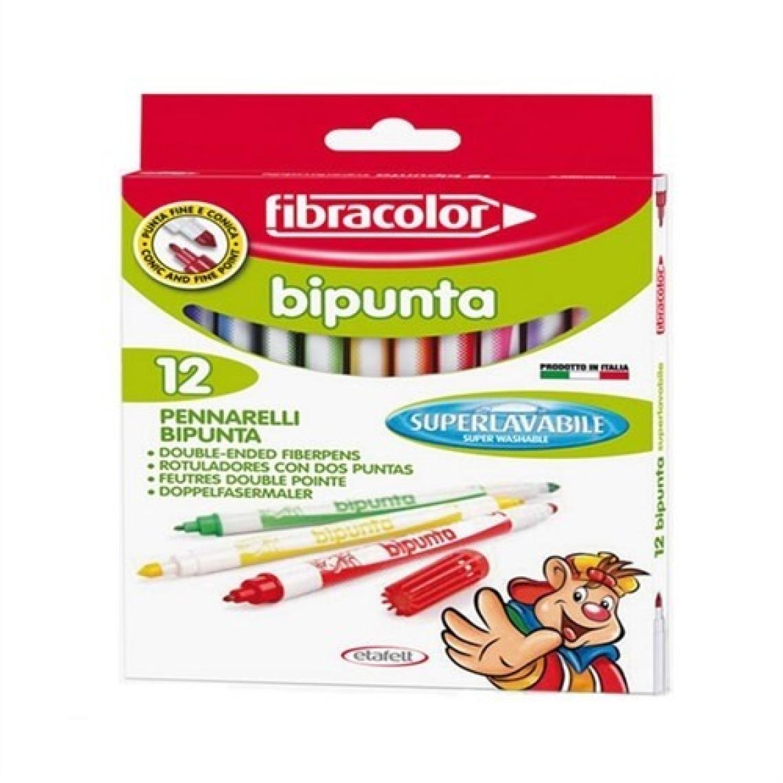 Fibracolor Bipunta 12 Renk Çift Uçlu  Keçeli Kalem 10544