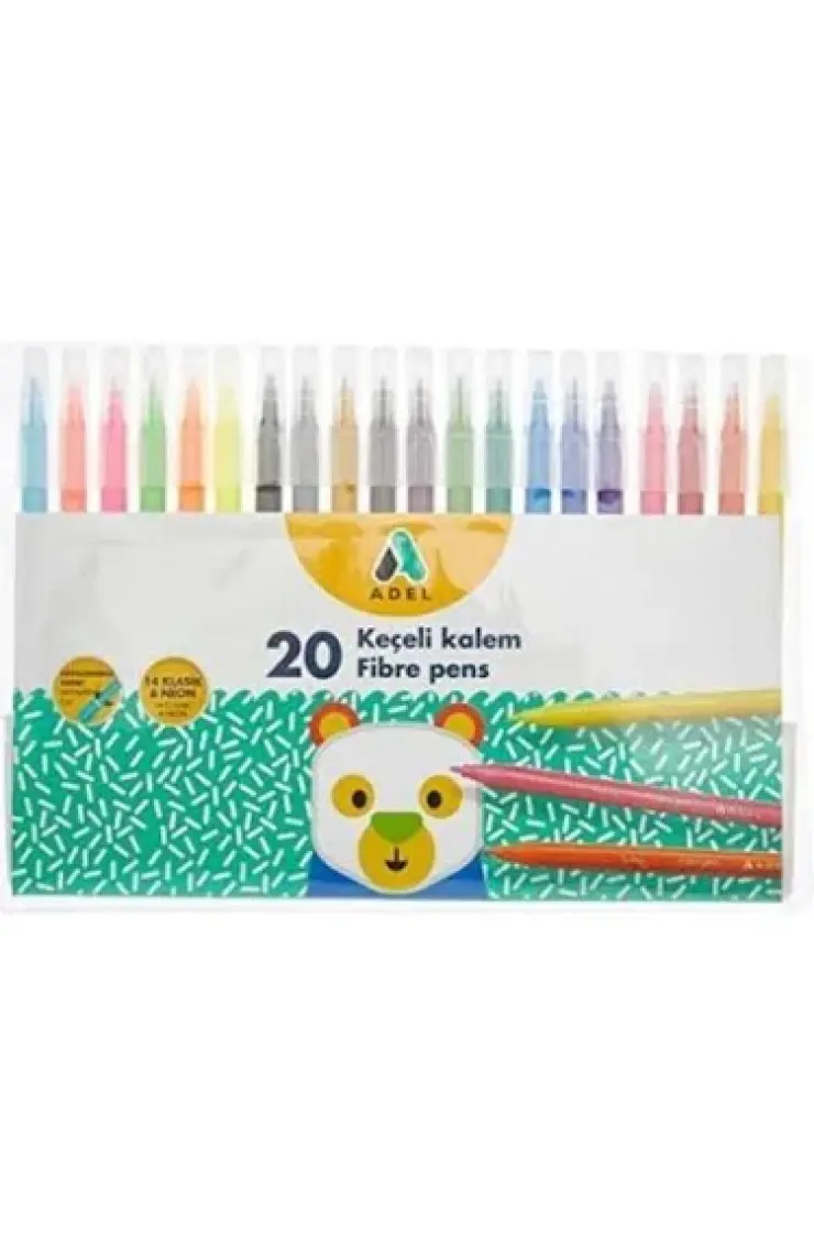 Adel Keçeli Kalem 20 Renk
