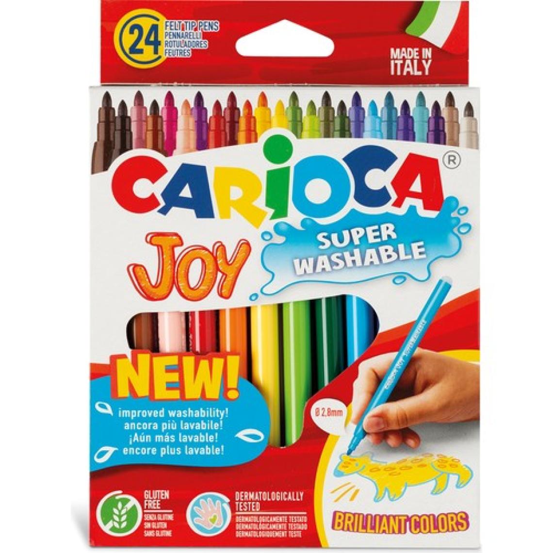Carioca Joy Keçeli Boya Kalemi Yıkanabilir 24'lü