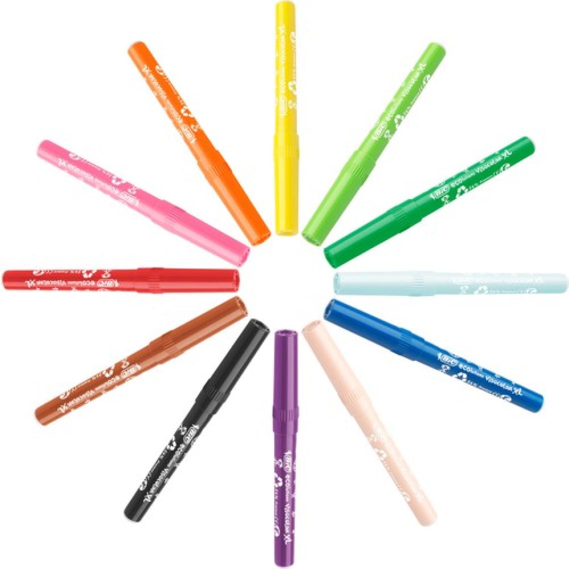 BIC Kids Visa Color XL Yıkanabilir Keçeli Boya Kalemi 12 Renk