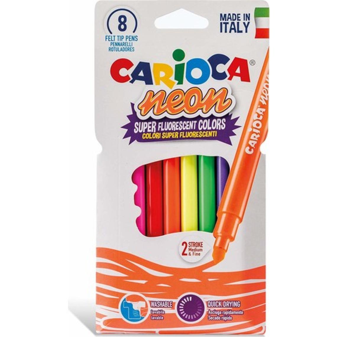 Carioca Neon Yıkanabilir Keçeli Kalem 8 li 42785