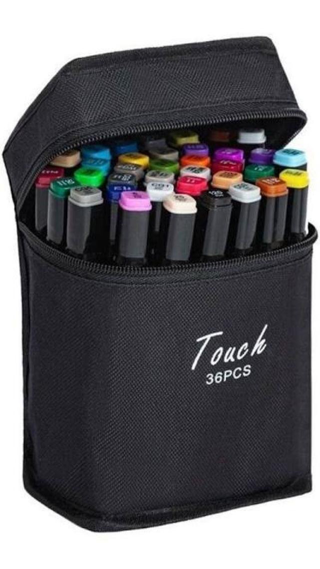 Touch Çift Taraflı Uçlu Marker Keçeli Kalem Seti 36'lı Çantalı Markör