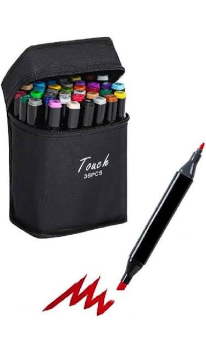 Touch Çift Taraflı Uçlu Marker Keçeli Kalem Seti 36'lı Çantalı Markör