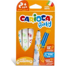 Carioca Jumbo Bebek Süper Yıkanabilir Keçeli Boya Kalemi 6'Lı +2 Yaş