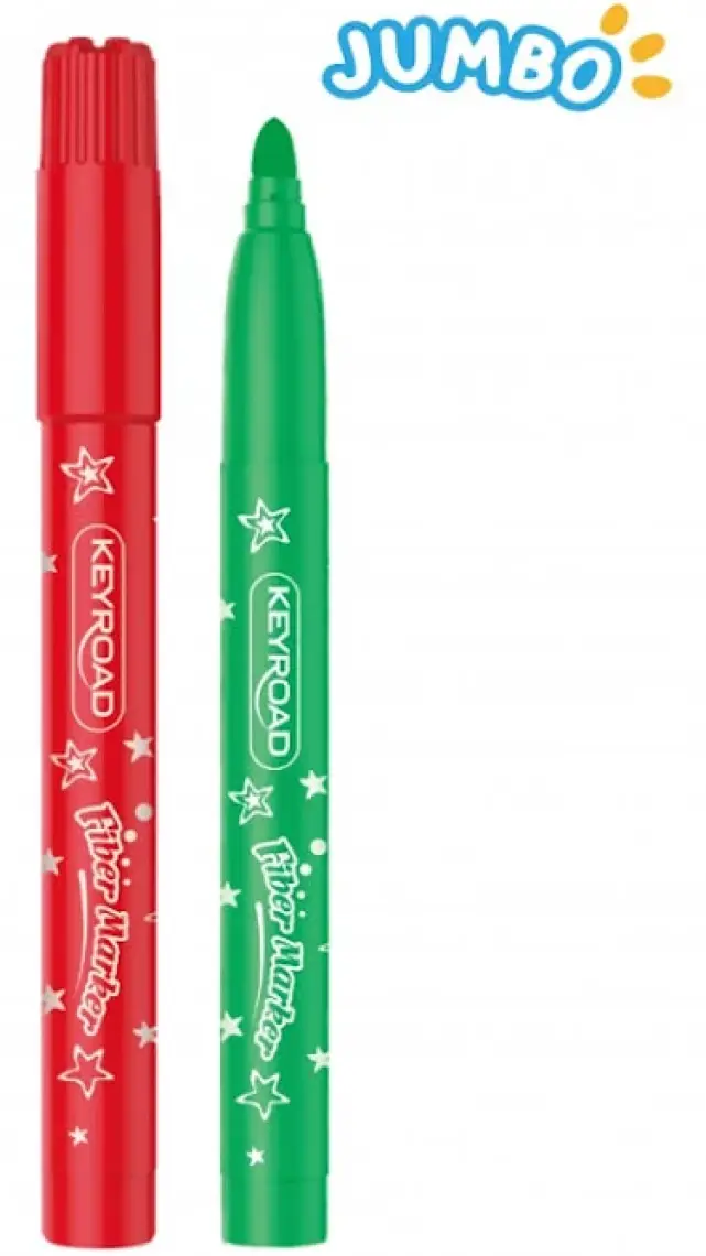 Keyroad Jumbo Fiber Marker Keçeli 12'li