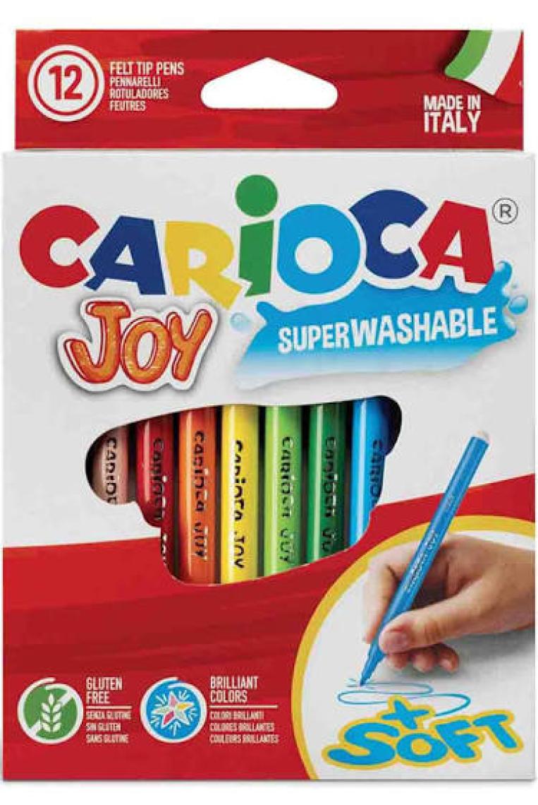 Carioca 12'li Joy Süper Yıkanabilir Keçeli Boya Kalemi / 40614