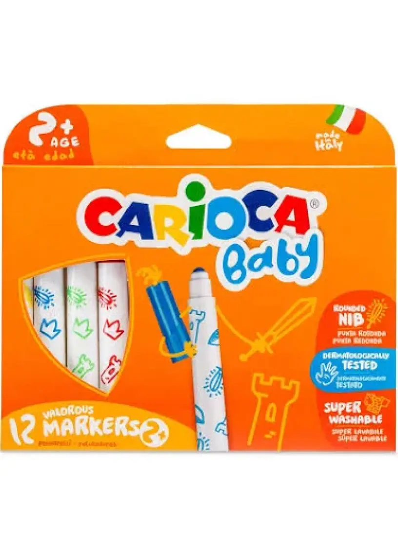 Carioca Jumbo Yıkanabilir Keçeli Boya Kalemi 12li