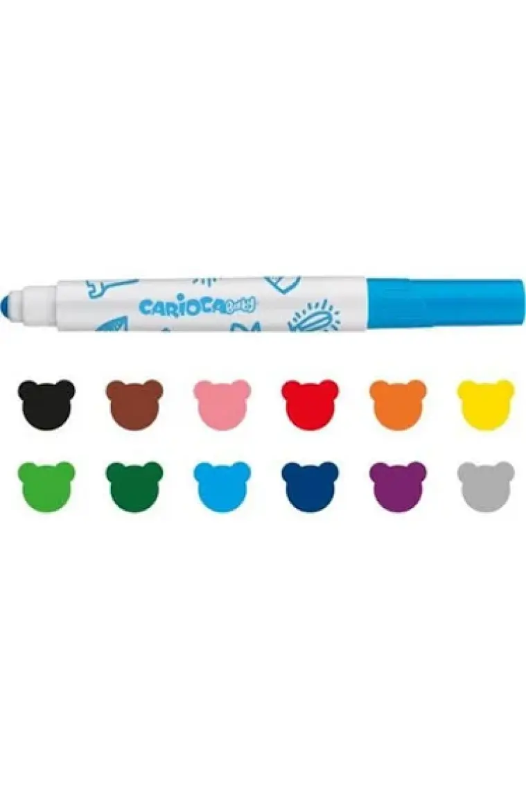 Carioca Jumbo Yıkanabilir Keçeli Boya Kalemi 12li