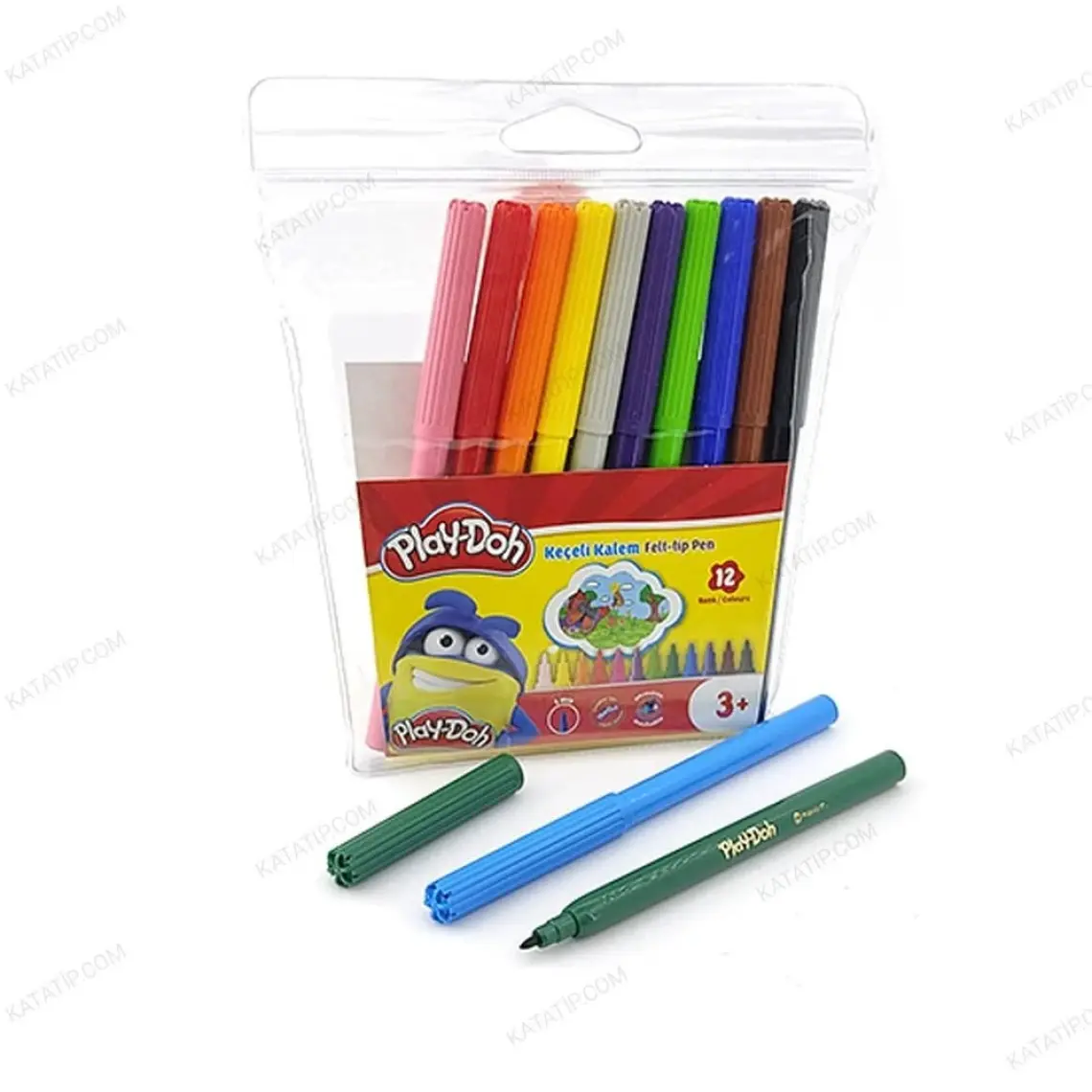 Play-Doh Keçeli Kalem 12 Renk 2Mm Pvc Ke-005
