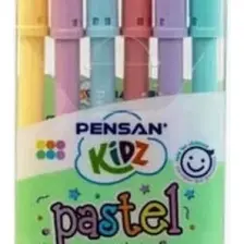 Pensan Keçeli Kalem 6 Renk Pastel Kesik Uç / Pensan