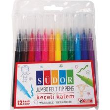 Südor 12 Renk Jumbo Keçeli Boya Kalemi
