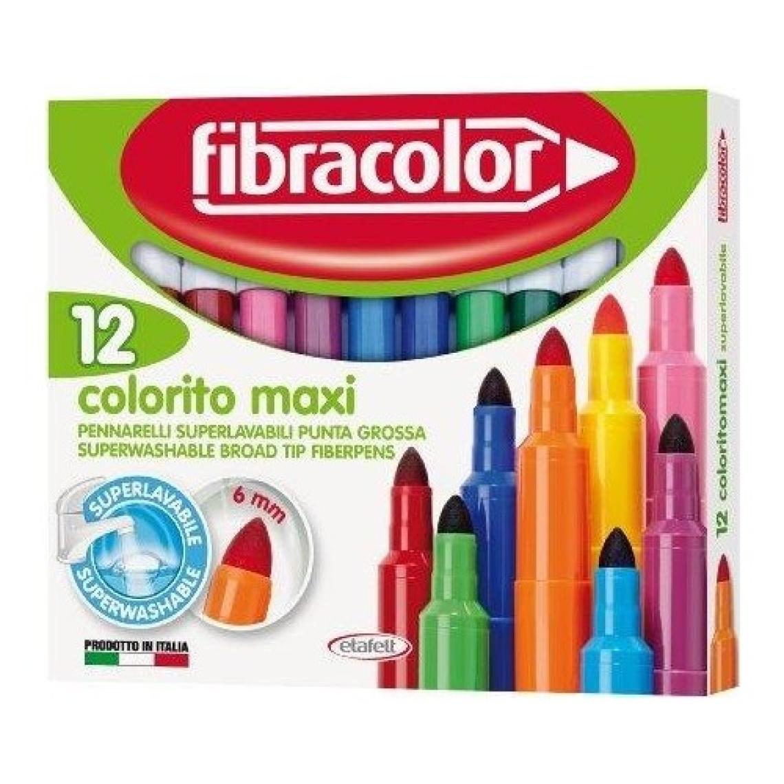 Fibracolor Colorito Maxi Jumbo Keçeli 12 Renk Yıkanabilir