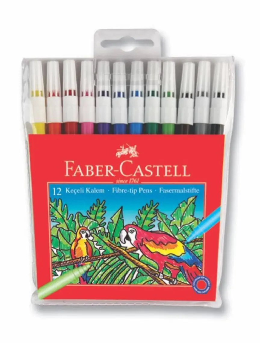 Faber-Castell Keçeli Kalem 12 Renk Yıkanabilir