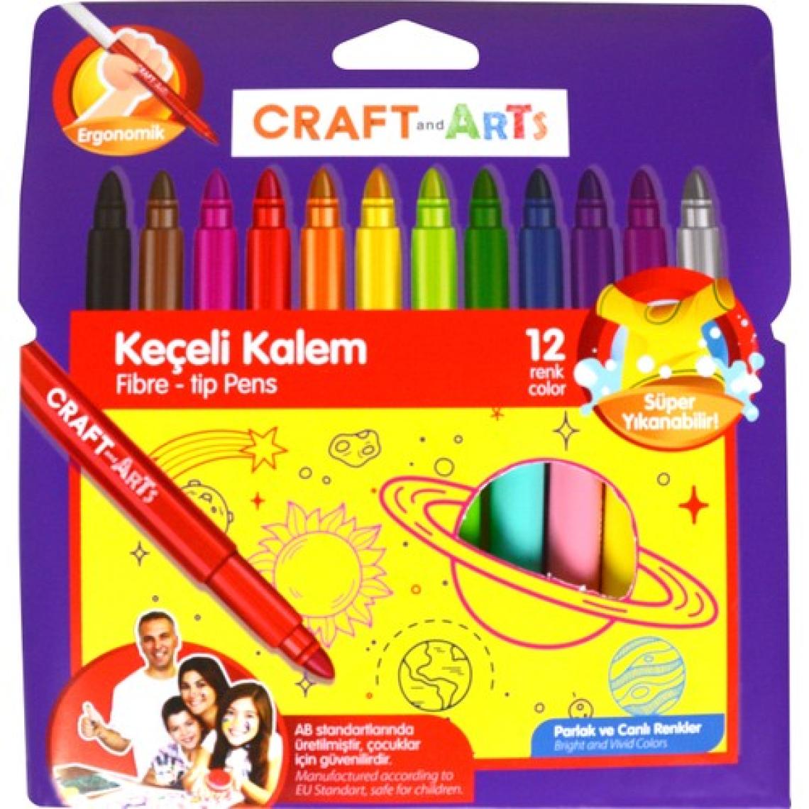 Craft And Arts Keçeli Kalem Jumbo 12'Li