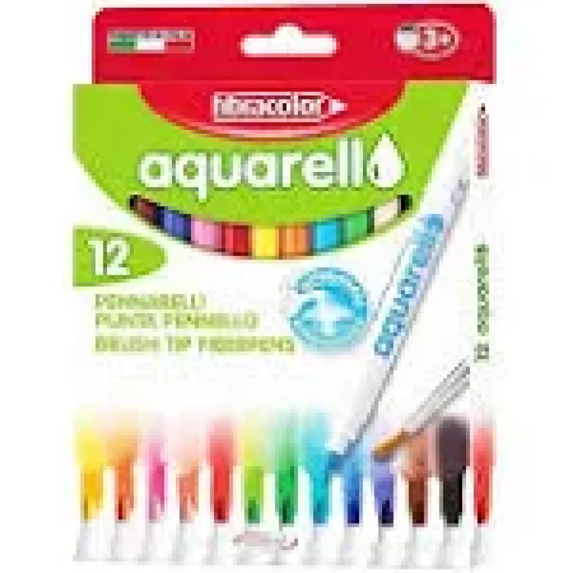 Fibracolor Aquarell 12 Renk Keçeli Kalem 10550