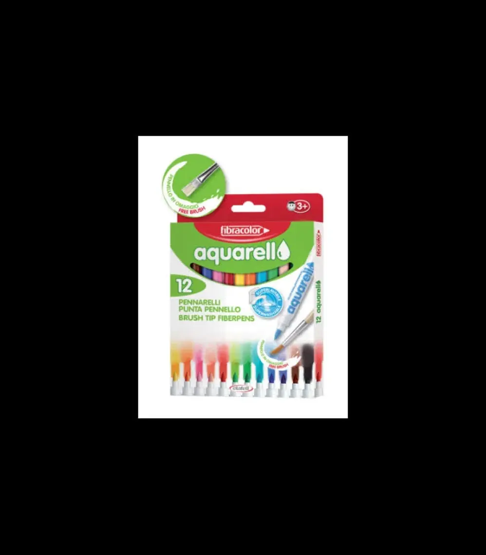 Fibracolor Aquarell 12 Renk Keçeli Kalem 10550