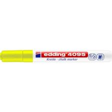 Edding 4095 Tahta ve Cam için 2-3 mm Yuvarlak Uç Likit Tebeşir Kalemi Fosforlu Sarı