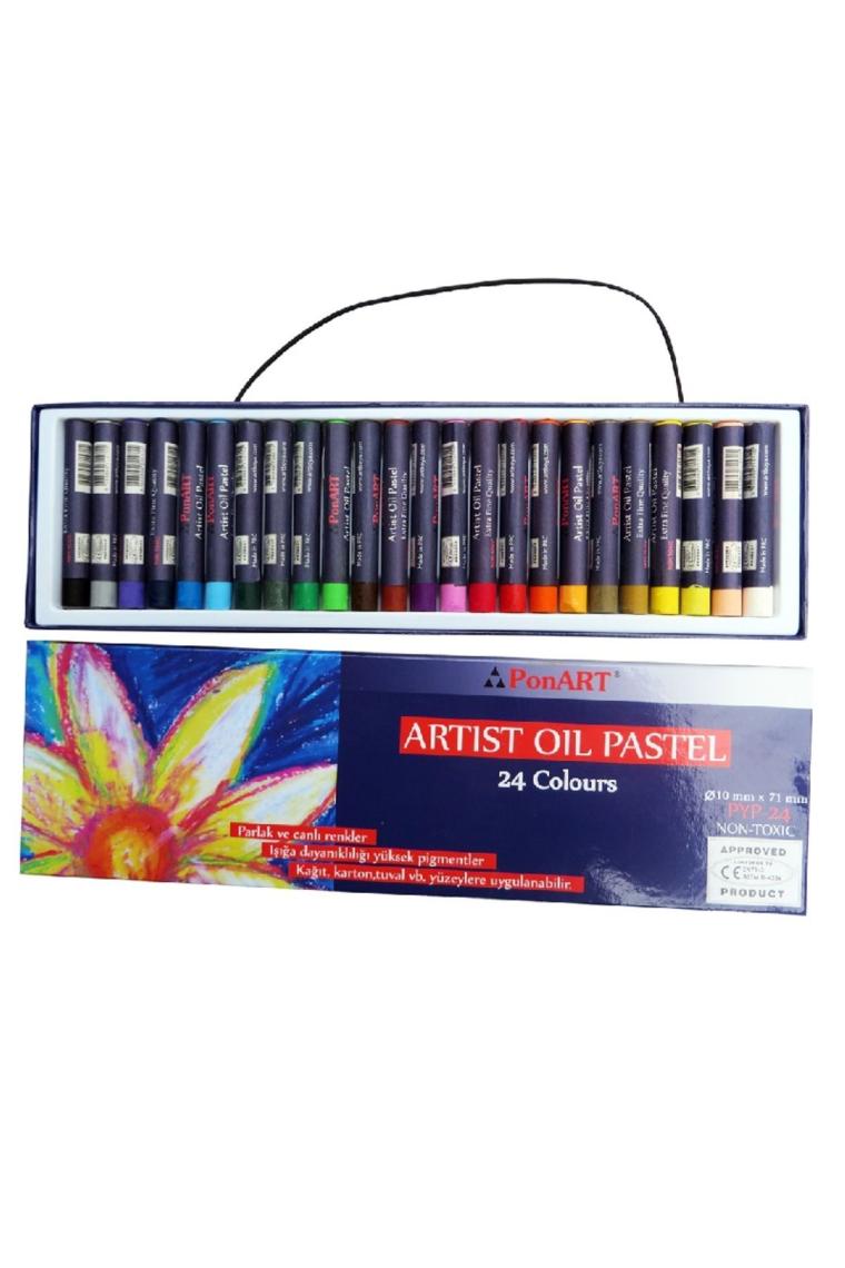 Ponart Artist 24 Renk Yağlı Pastel