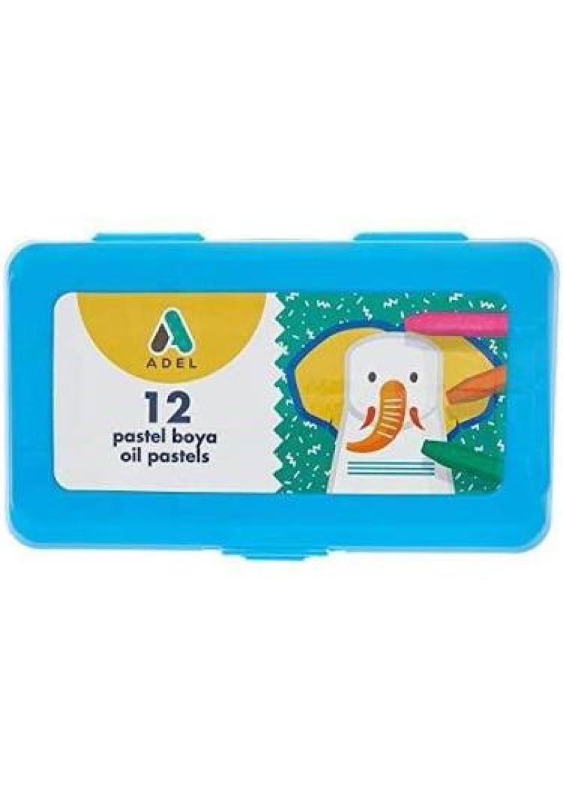 Adeland Pastel Boya PP Kutu 12 Renk Mavi