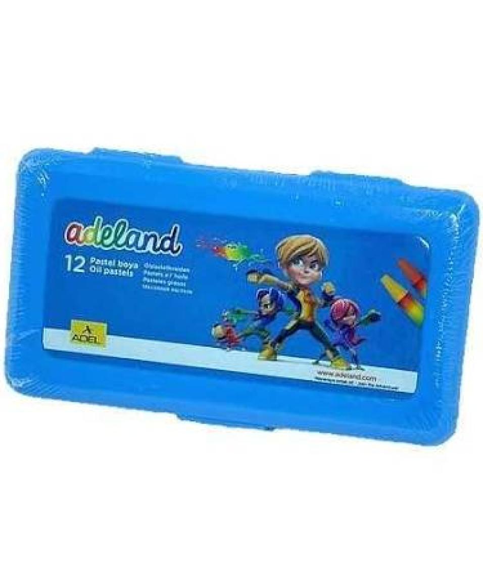 Adeland Pastel Boya PP Kutu 12 Renk Mavi