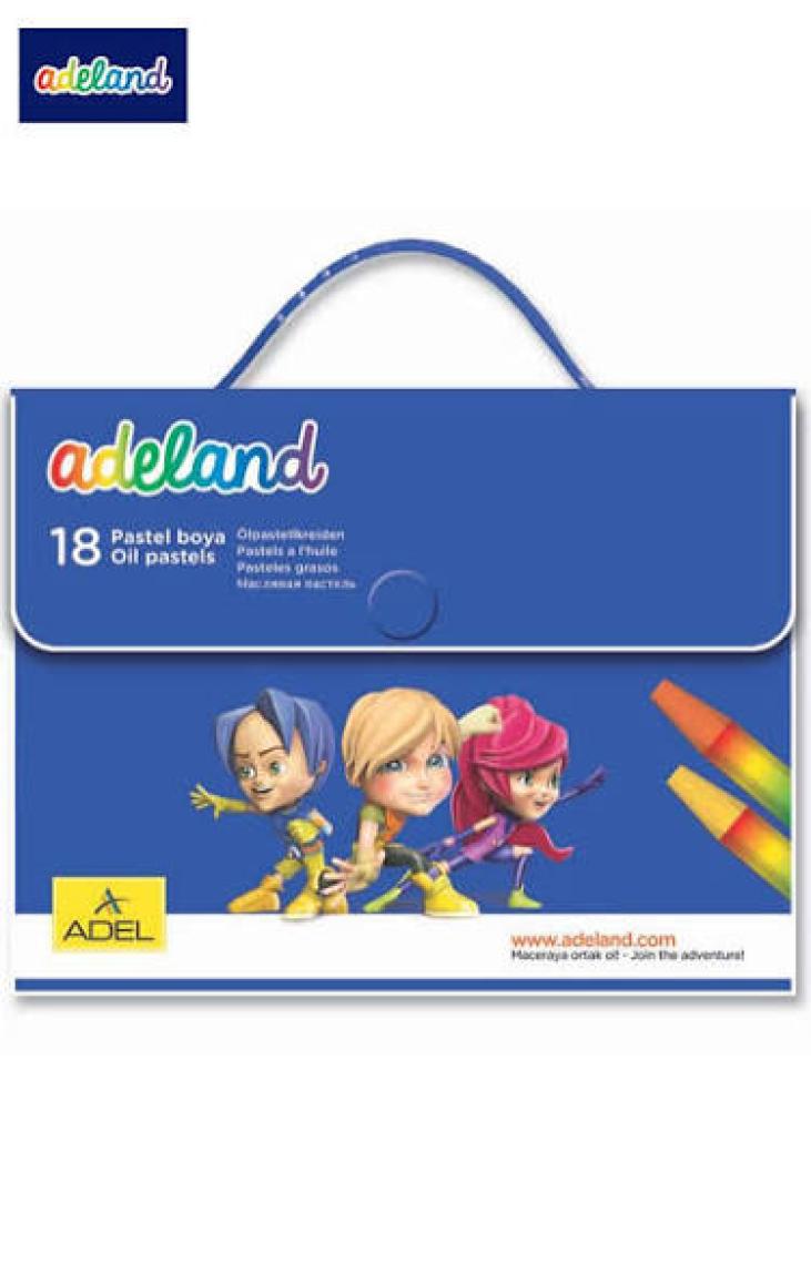 Adeland Pastel Boya 18 Renk Çantalı
