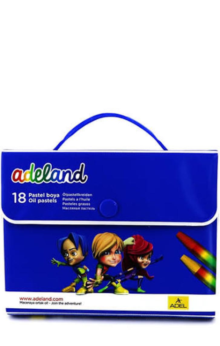 Adeland Pastel Boya 18 Renk Çantalı