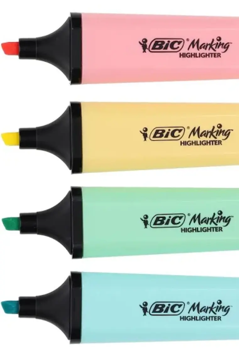 Bic Marking Flat Highlighter 4lü Blister Pastel