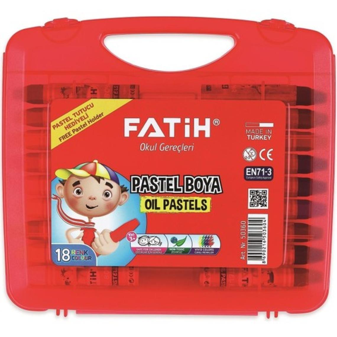 Fatih King Size Pastel Boya 18 Renk (Çantalı)