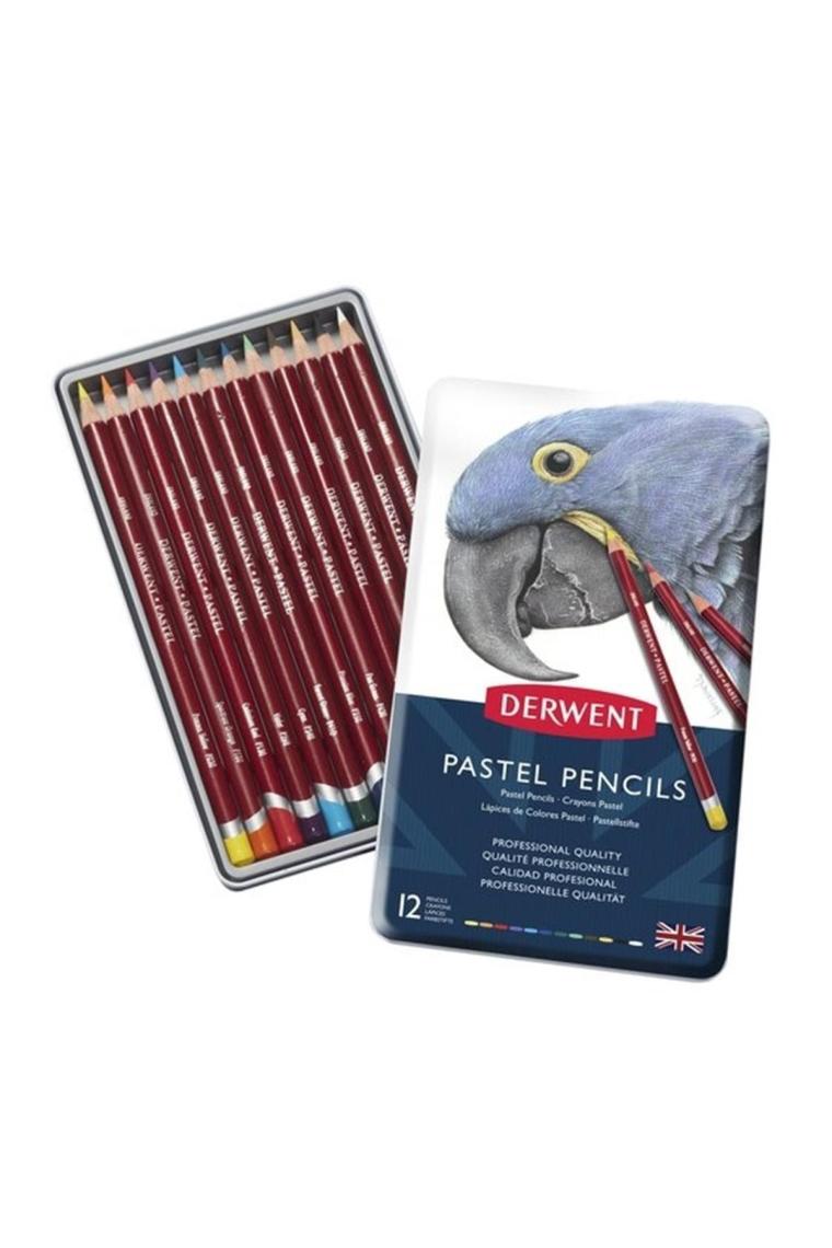 Derwent Pastel Pencils Metal Kutu 12'li Kalem Seti