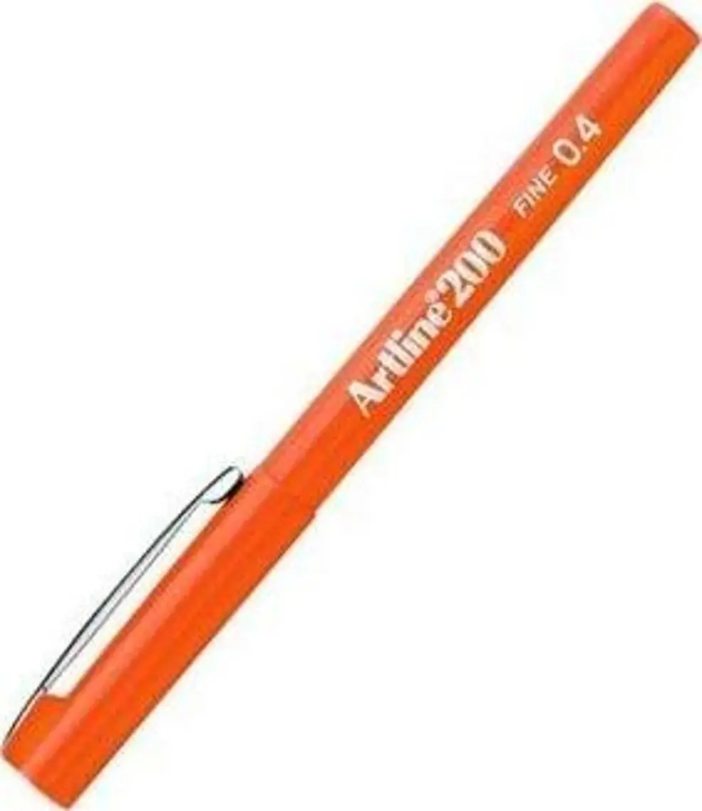 Artline 200 Fineliner 0.4mm Ince Uçlu Yazı ve Çizim Kalemi Turuncu