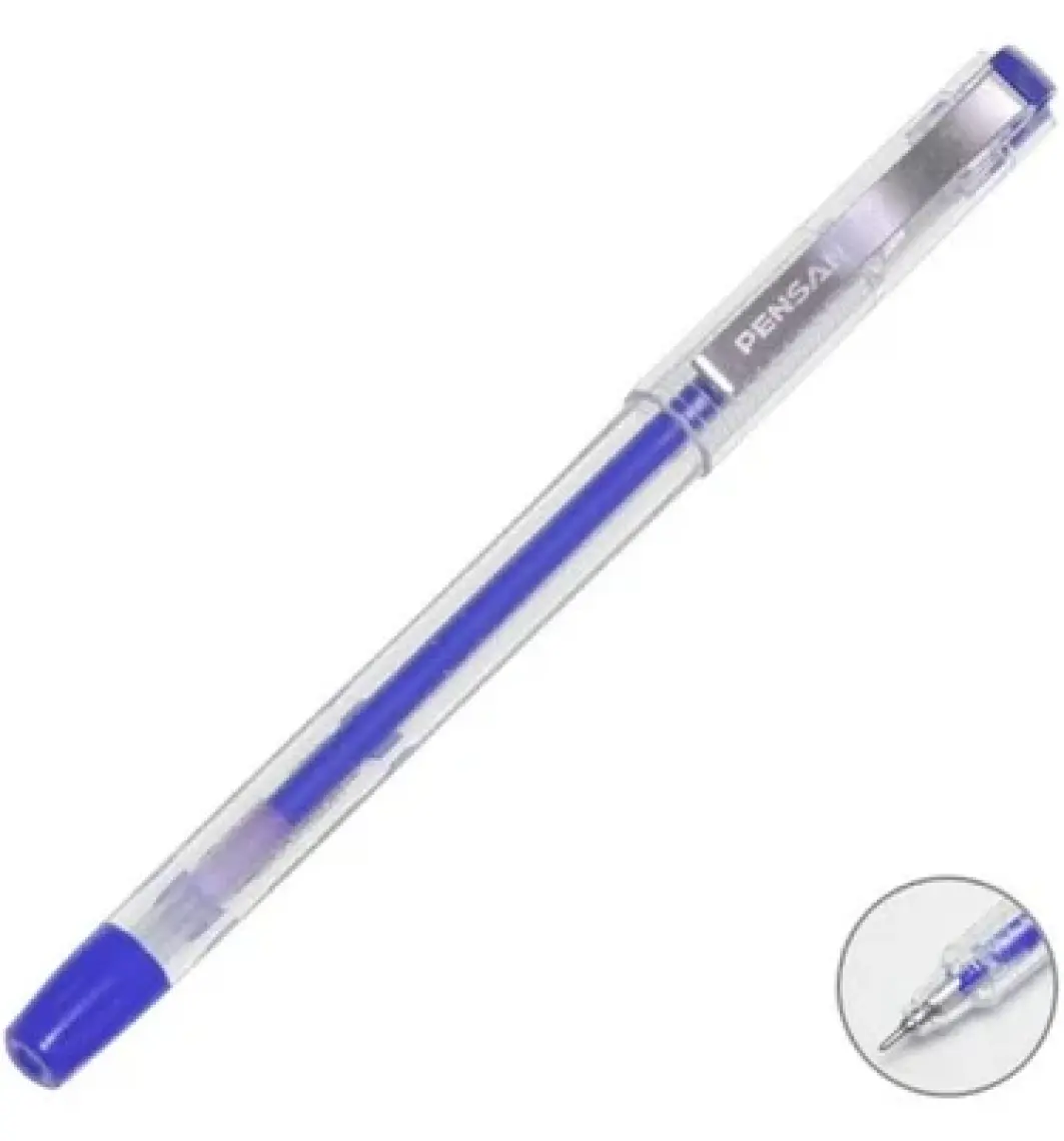 Pensan 6405 My King Gel 0.5 mm İğne Uç Metal Klips Kalem 12'li Mavi