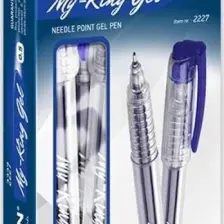 Pensan 6405 My King Gel 0.5 mm İğne Uç Metal Klips Kalem 12'li Mavi