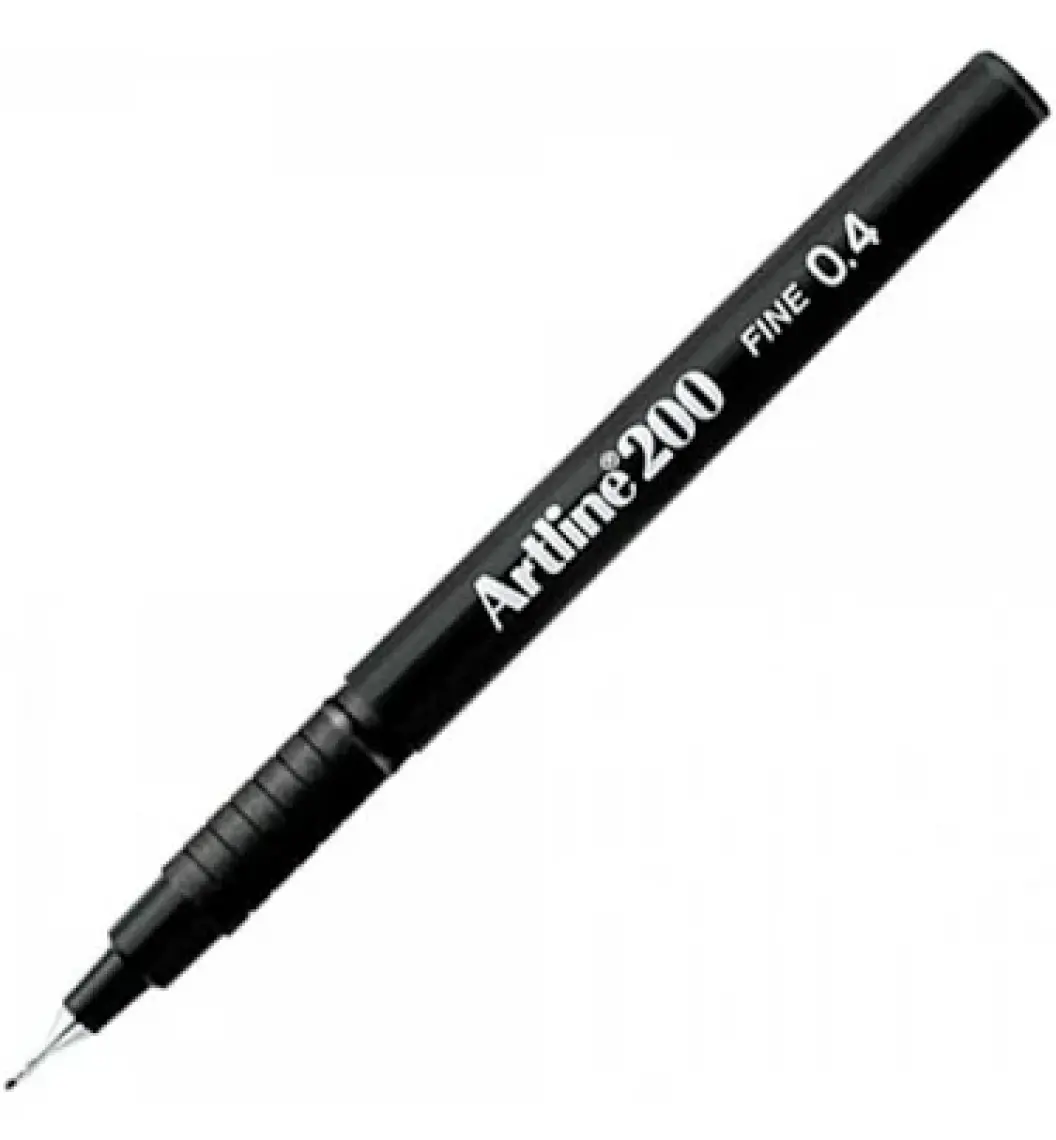 Artline 200 Fineliner 0.4mm Ince Uçlu Yazı ve Çizim Kalemi Siyah