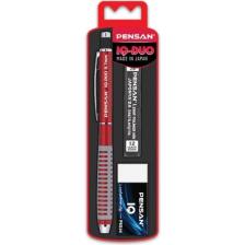 Pensan Iq- Duo Versatil Kalem Set Kırmızı 0.7 mm Uç+Silgi