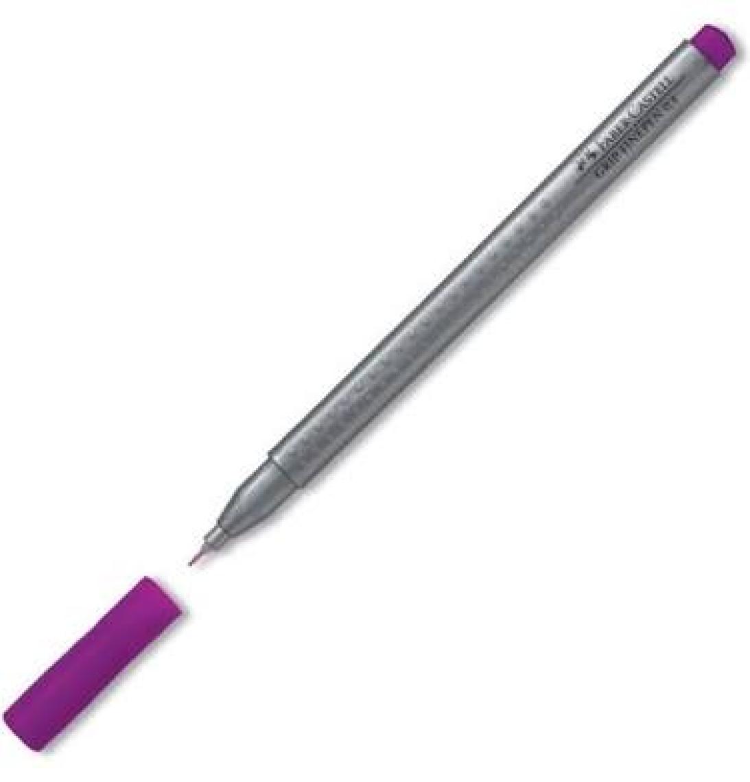 Faber-Castell Grip Finepen 0,4 mm Açık Mor Kalem – Ergonomik Üçgen Gövde, Havalandırmalı Kapak, Tekli