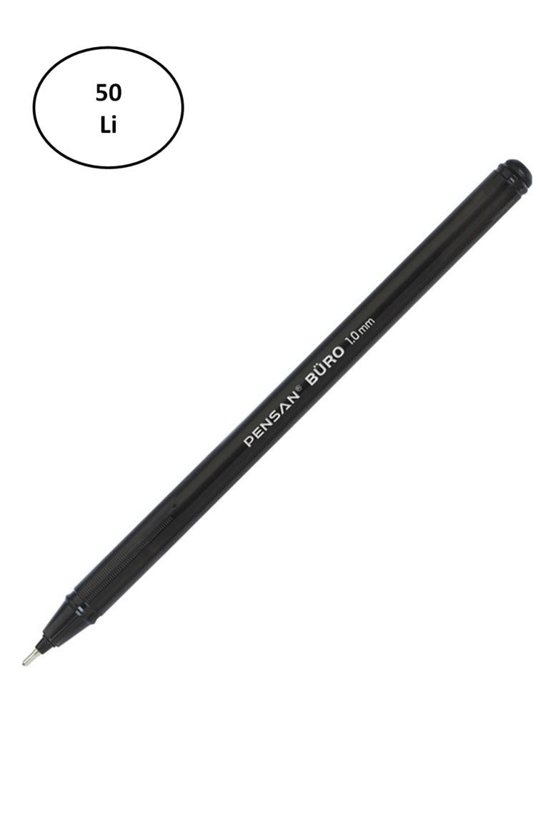 Pensan Büro Siyah Tükenmez Kalem 1Mm 2270 50 Li Paket