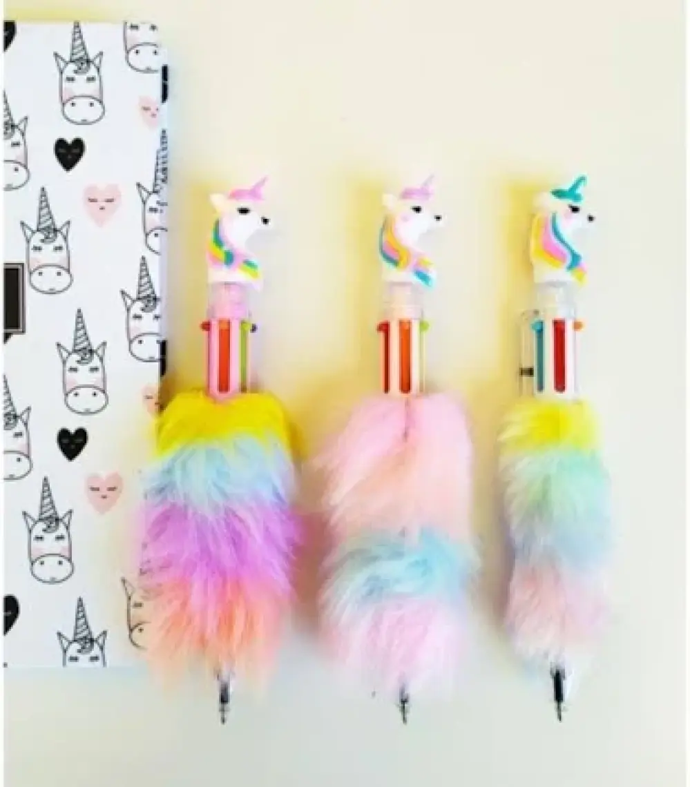 Unicorn Peluş Tükenmez Kalem 6 Renk