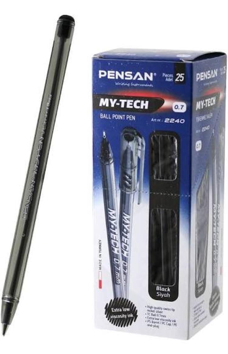 Pensan 2240 Tükenmez Kalem My-Tech 0.7 mm İğne Uç Siyah