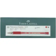 Faber-Castell 1425 İğne Uç Tükenmez Kırmızı 10'lu Kutu