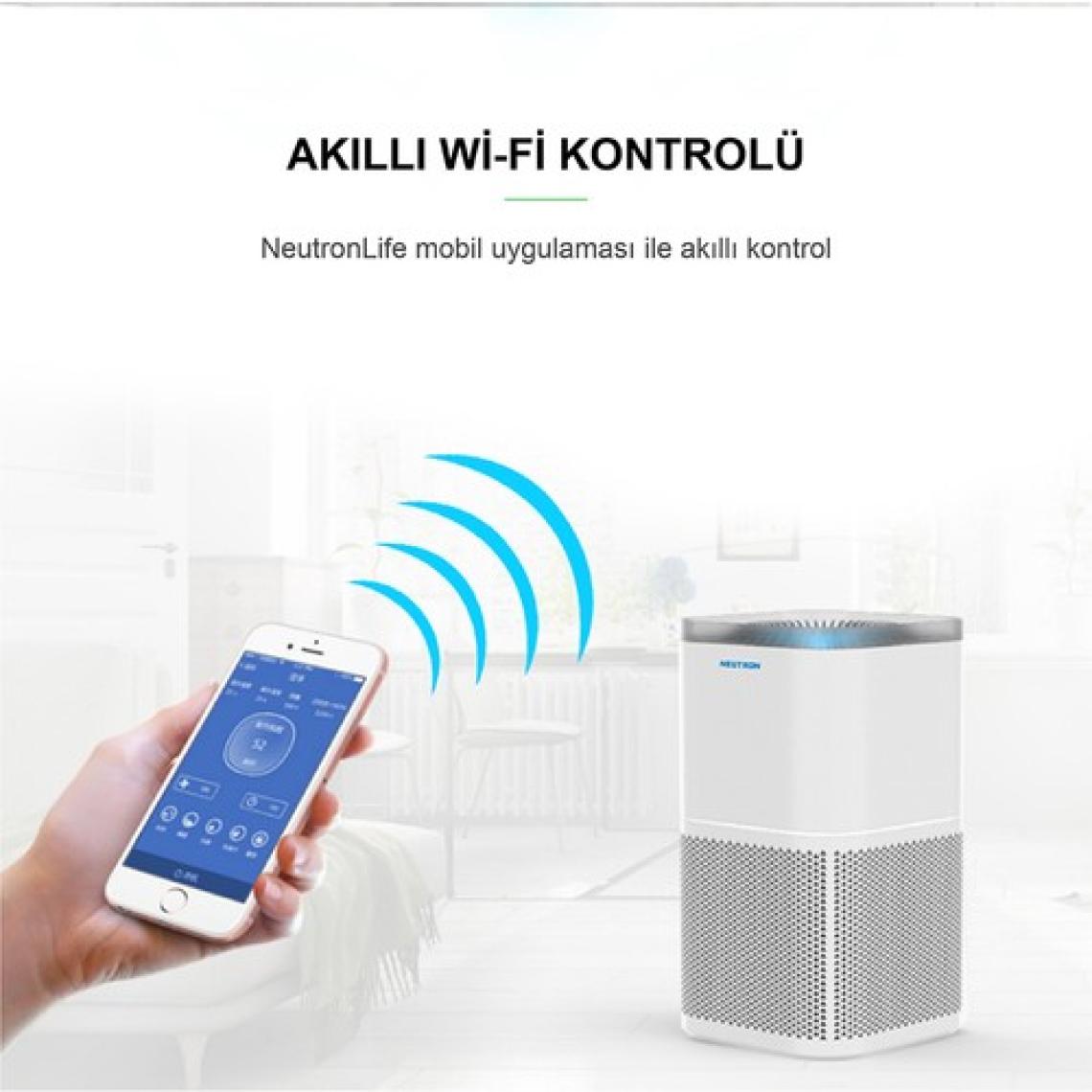 Neutron Air Purifier H11 Hepa Filtre Akıllı Hava Temizleyici Beyaz