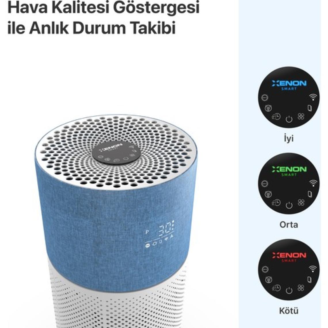 Xenon Smart Akıllı Hava Temizleyici 70 m2 Etkili Air Purifier 3 Katmanlı HEPA13 Filtreli Sessiz Çalışan Hava Temizleme Cihazı X7420
